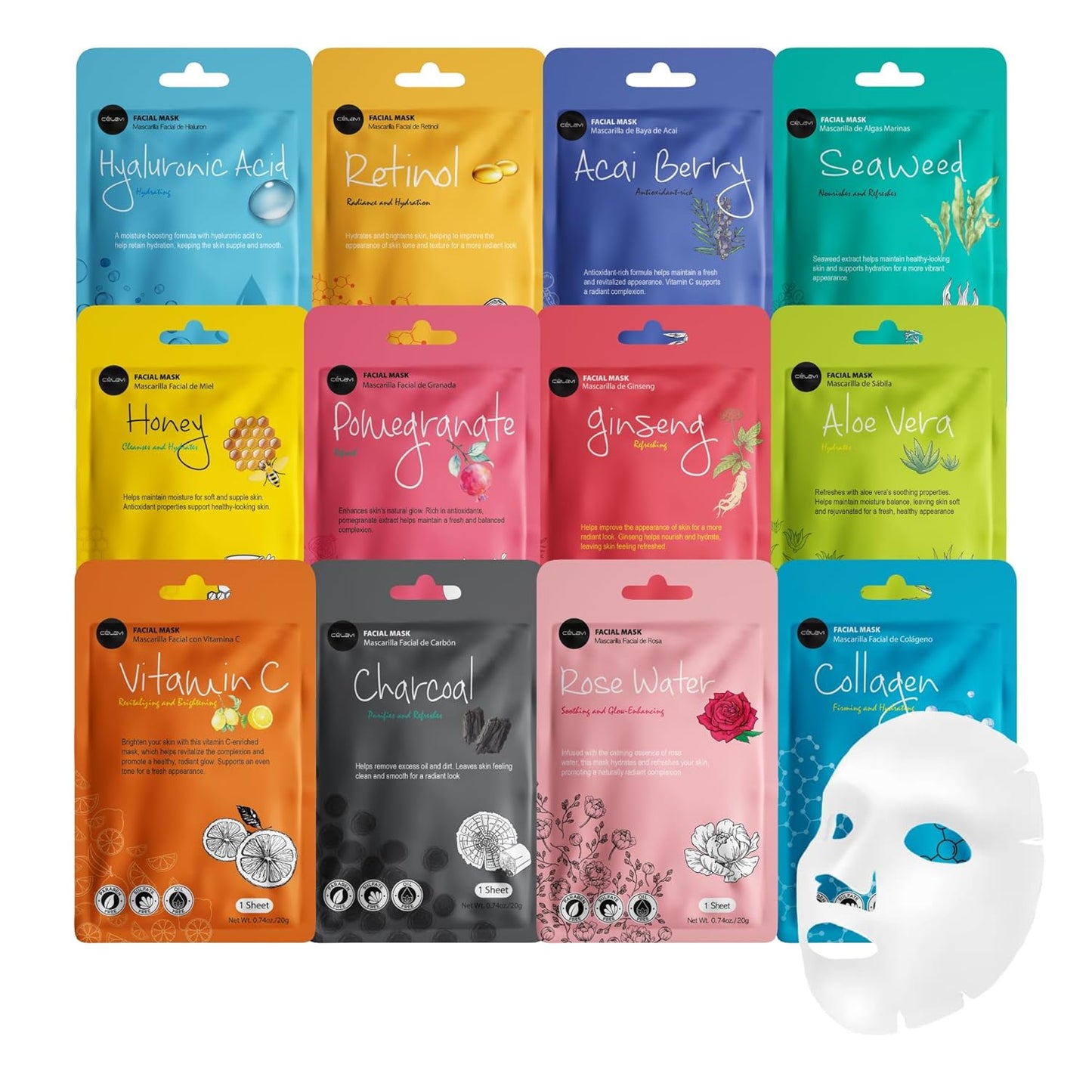 Bio Aqua Rice Raw Pulp Mask 25G (pack of 4)