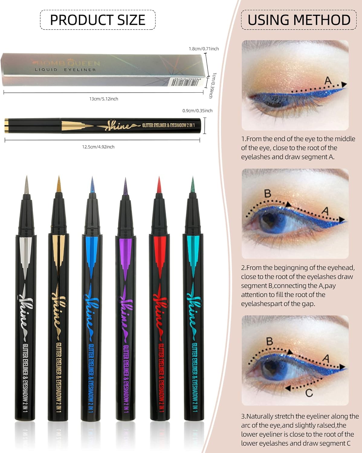 Miss Rose Glitter Eyeliner