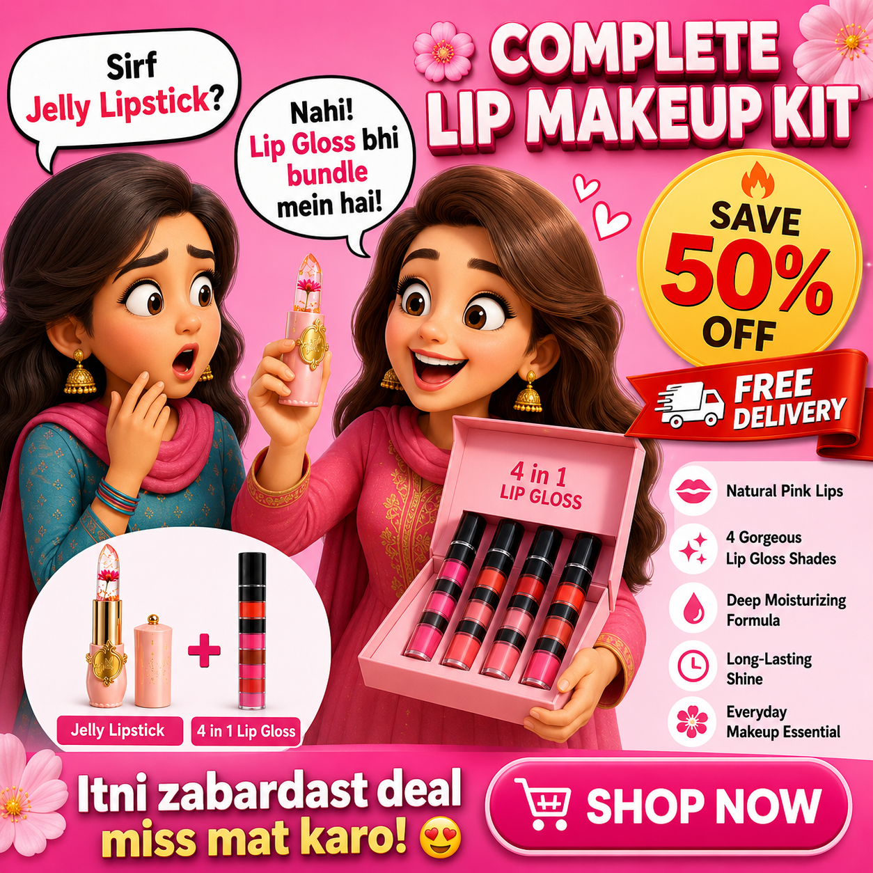 🌸 Complete Lip Makeup Kit