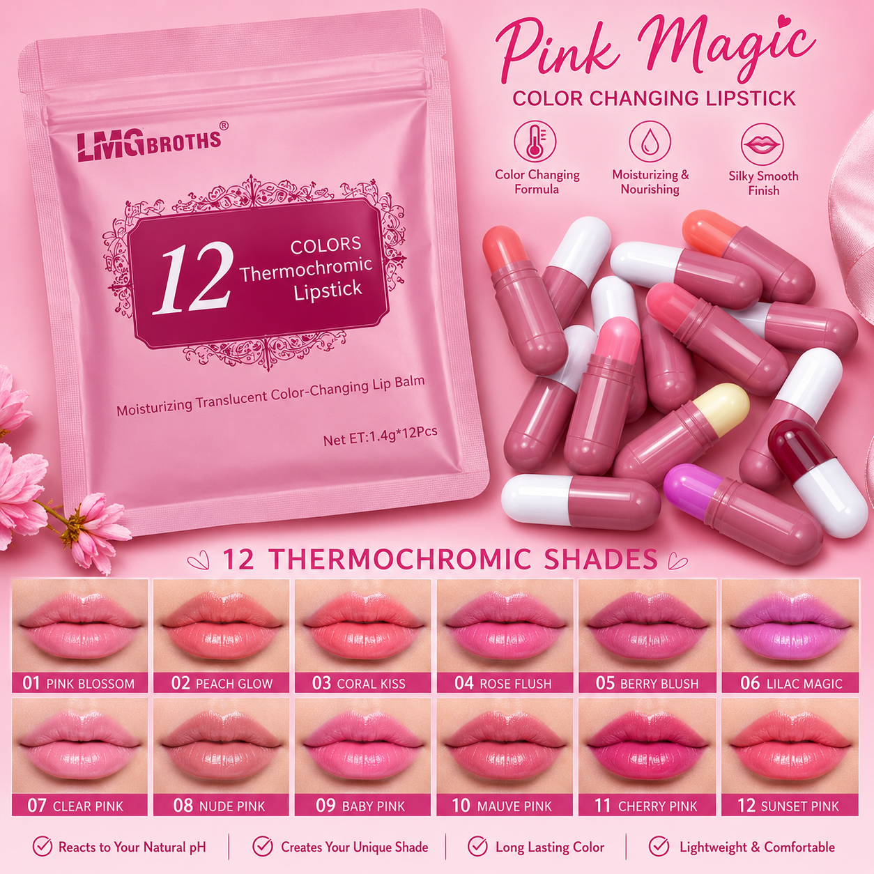 Mini Capsule Lipstick Set pack of 6