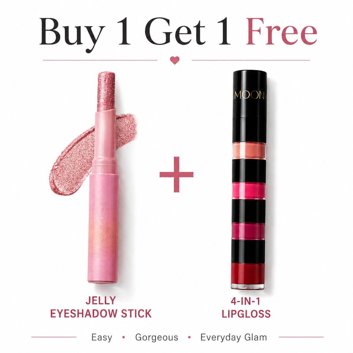 2 in 1 Eyeshadow + Highliter jelly stick 😍BUY 1 GET 1 FREE