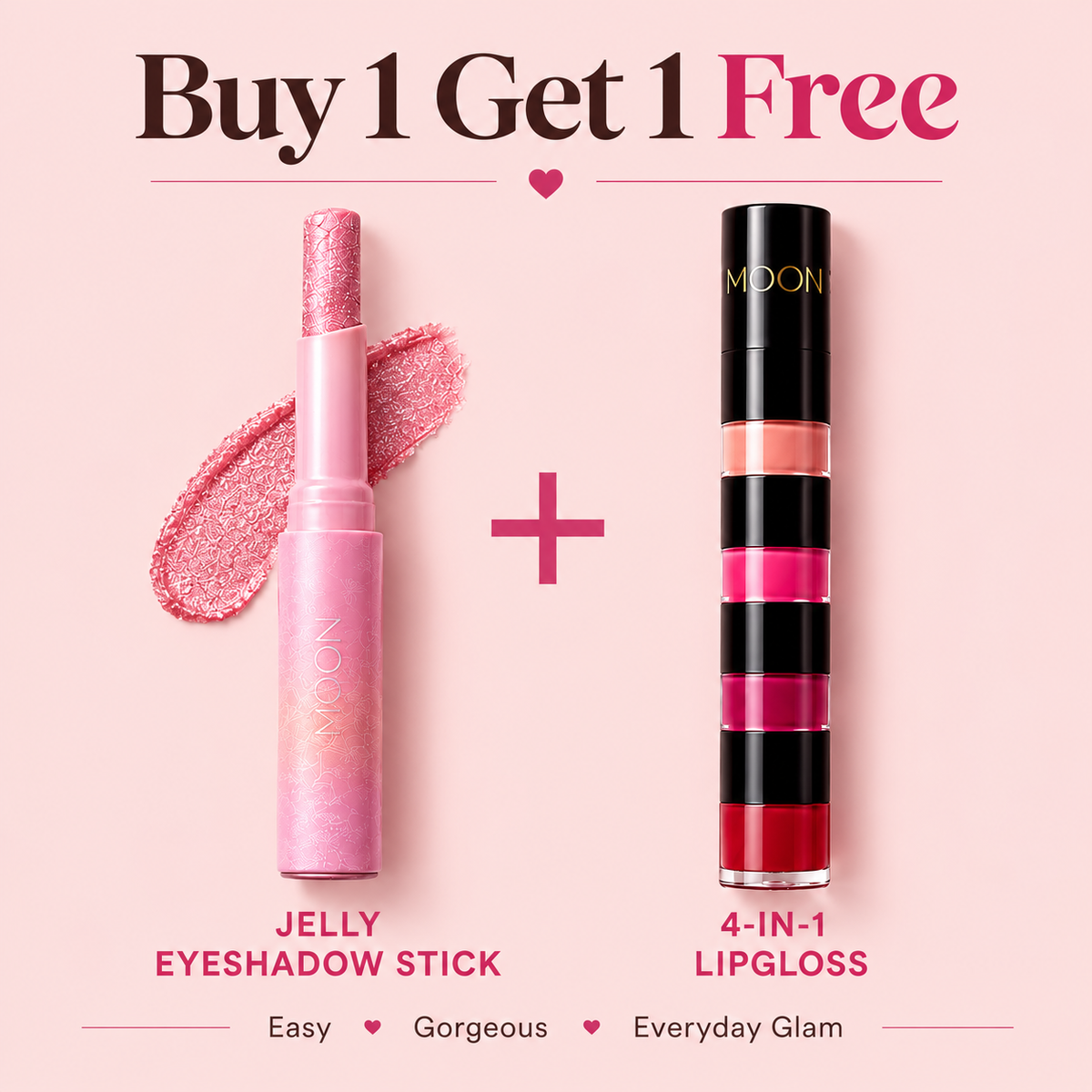 2 in 1 Eyeshadow + Highliter jelly stick 😍BUY 1 GET 1 FREE