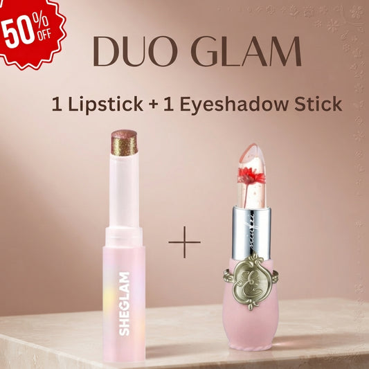 🔥 DUO GLAM 1 Lipstick + 1 Eyeshadow Stick