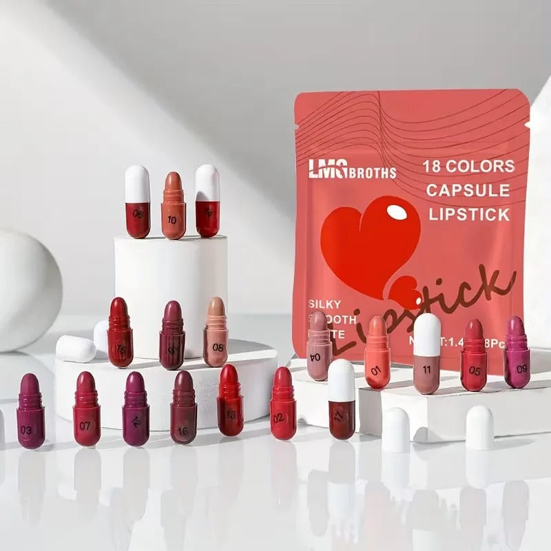 Mini Capsule Lipstick Set pack of 6