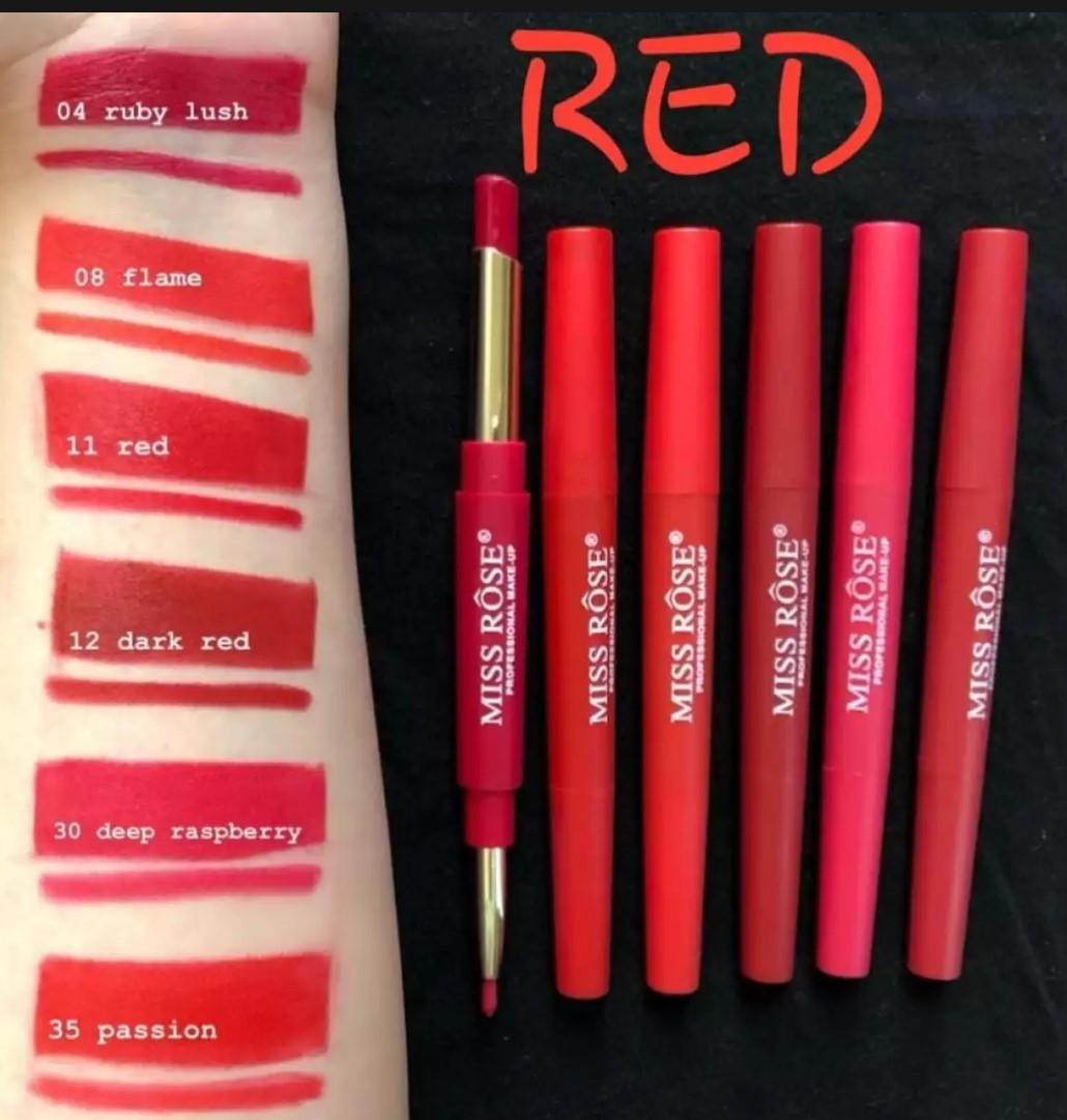 💋 2 In 1 Lipstick + Lip Liner