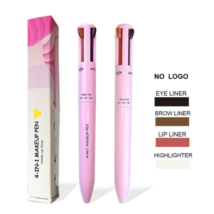4-in-1 Makeup Pen Set (Eye Liner, Lip Liner, Brow Liner Eyebrow Pencil)